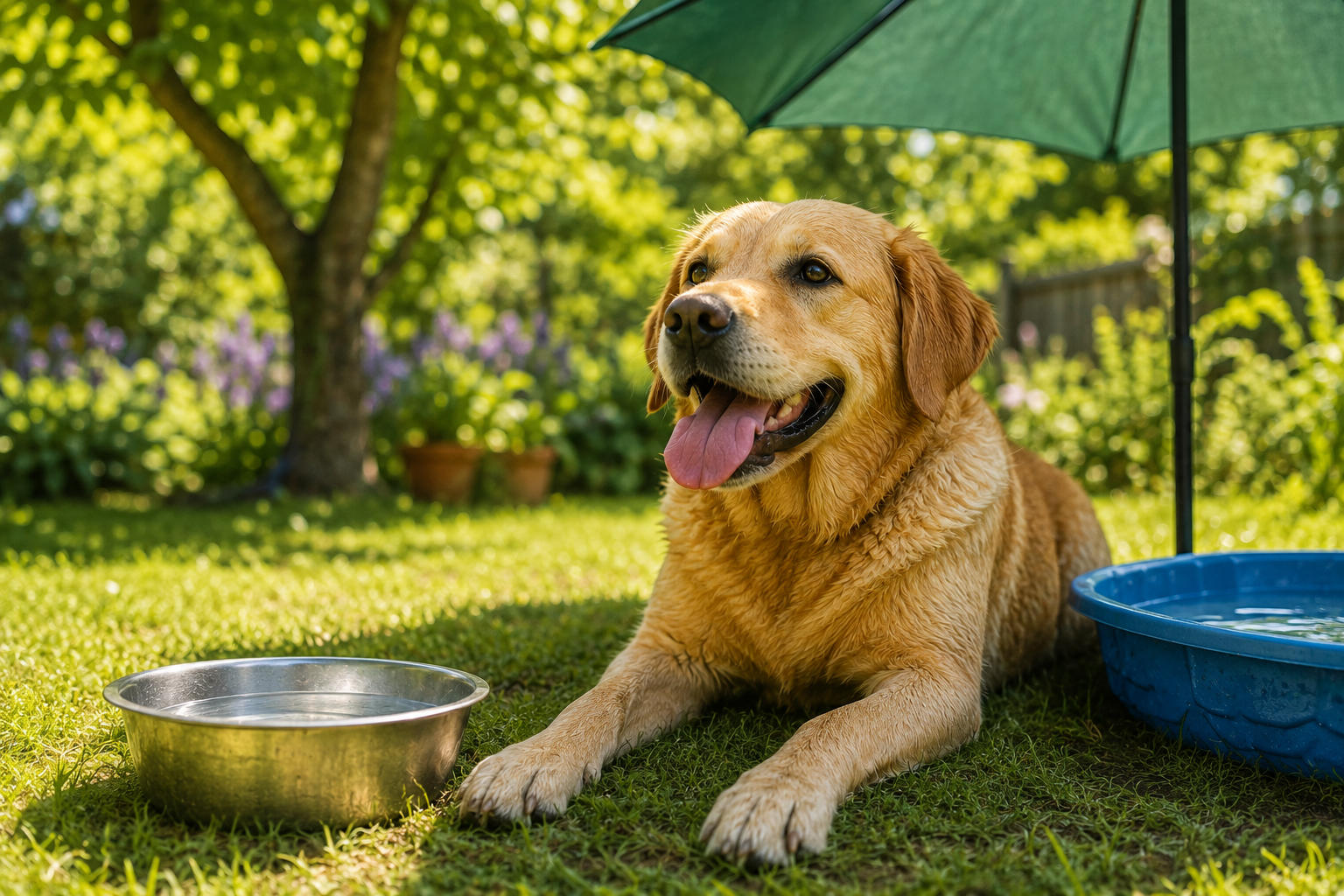 dog in sun