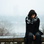 girl, alone.